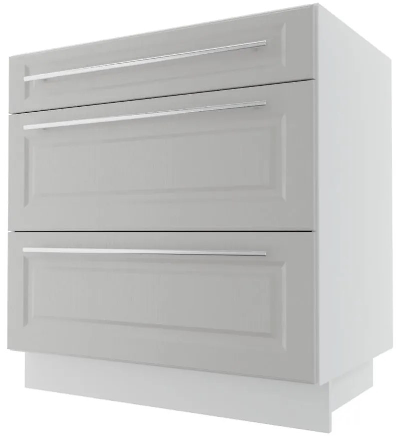 Kuchynská skrinka Emporium D3M/80 light grey stone/biela