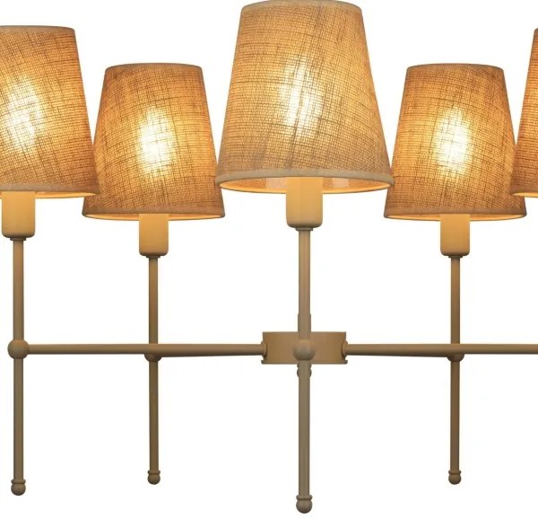 Luster na tyči MADELA 5xE14/40W/230V juta/béžová