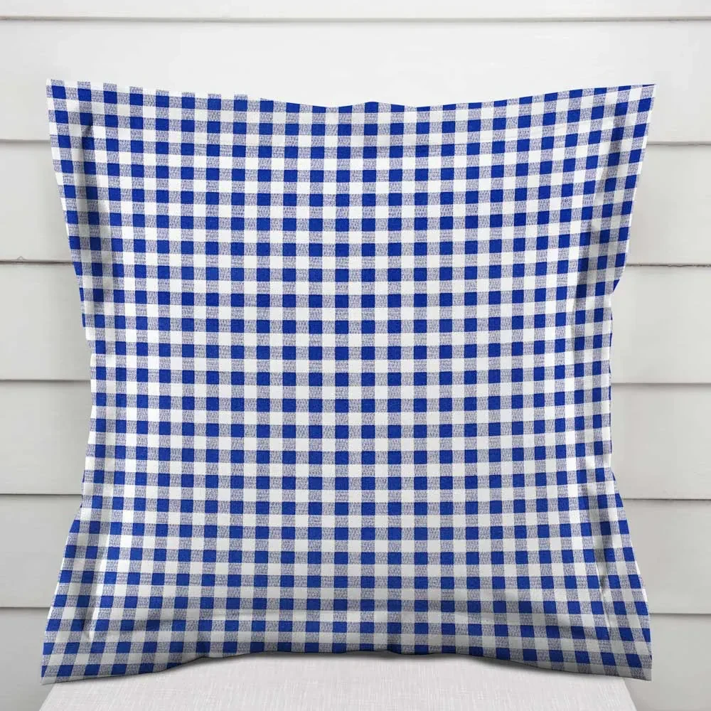 Biante Bavlnená obliečka na vankúš s lemom Sandra SA-057 Modro-biele kocky 60 x 60 cm