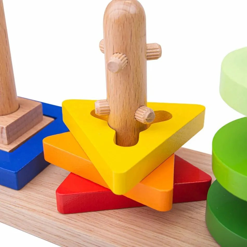Bigjigs Toys Nasaď a otoč, drevená hračka