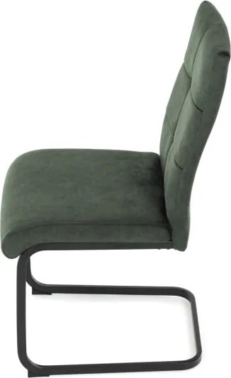 Jedálenská stolička zamatová, zelená DCL-D1275 GRN4