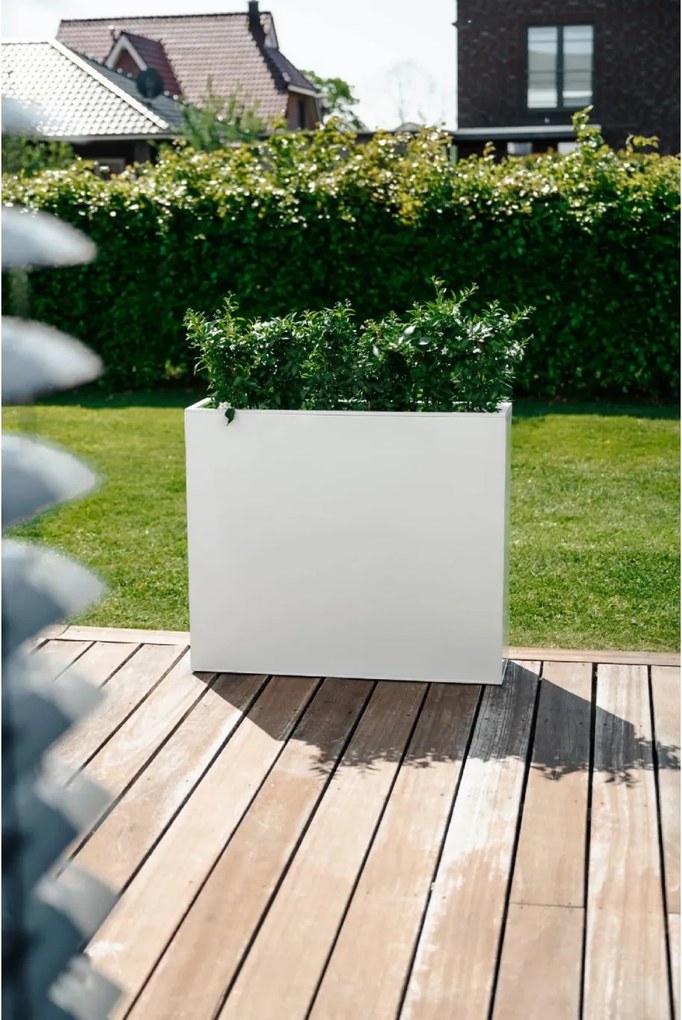 Kvetináč ELEMENTO, pozink, šírka 90 cm, biely