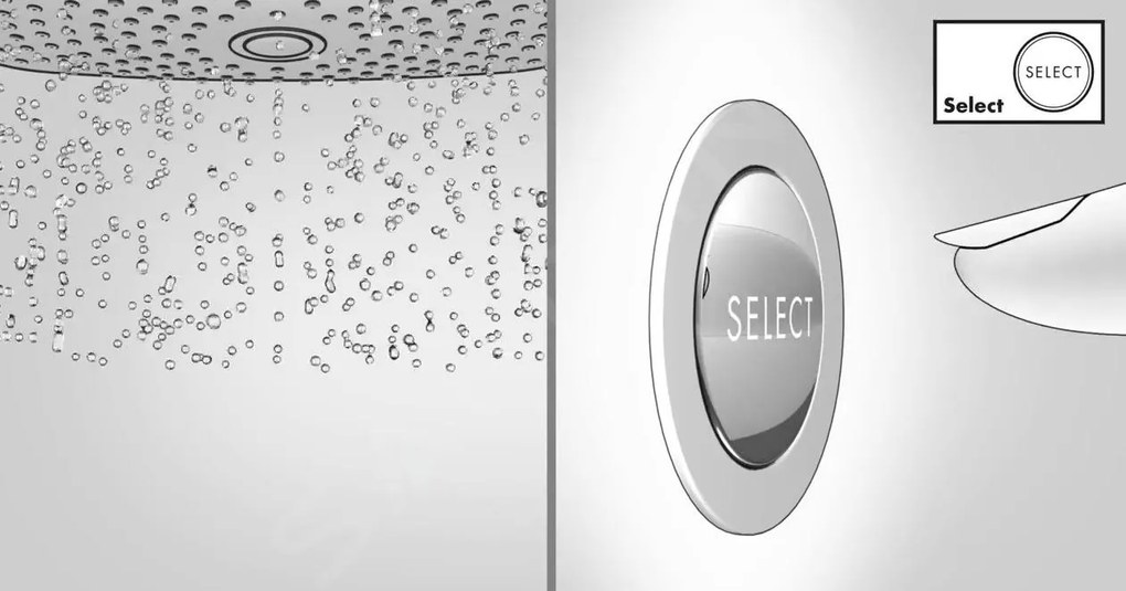 Hansgrohe RainSelect, Batérie pod omietku na 5 spotrebičov, čierna/chrómová, HAN-15358600