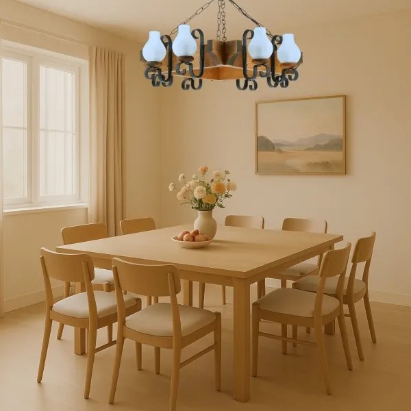 Brilagi - Luster na reťazi QUEEN 8xE14/40W/230V buk