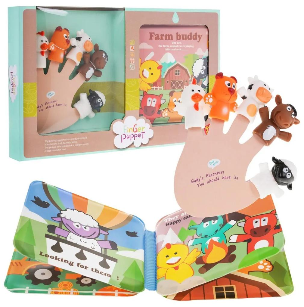 Ramiz Gumové bábky s knihou – zvieratká na farme