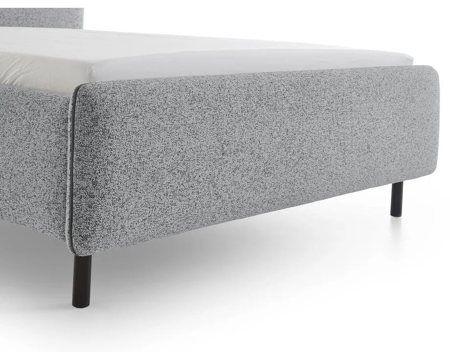 Svetlosivá čalúnená dvojlôžková posteľ bez roštu 180x200 cm Primo – Meise Möbel