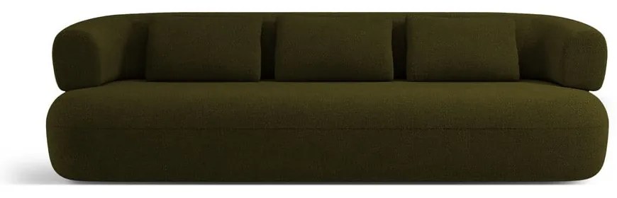 Zelená pohovka z textílie bouclé 226 cm Jenny – Micadoni Home