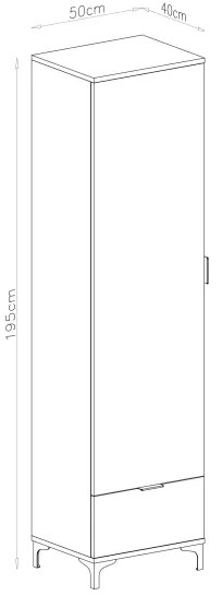 Skrinka s zásuvkou LORA béžová