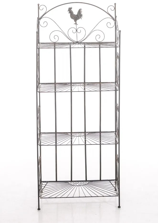 Kovová polica regál Maia - Bronzová