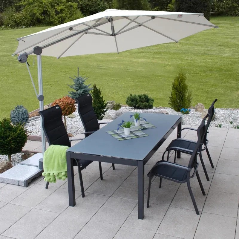 Hliníkový záhradný stôl Salerno 150 x 90 cm