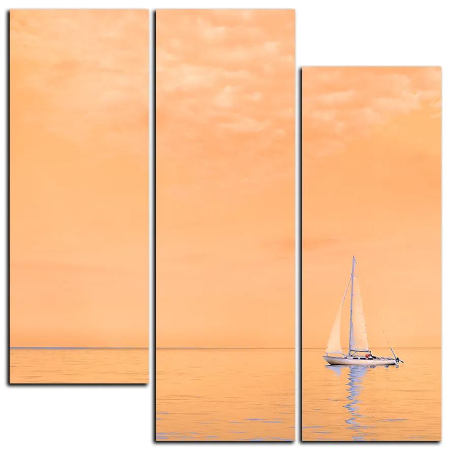 Obraz na plátne - Plachetnica na mori - štvorec 3248FC (105x105 cm)