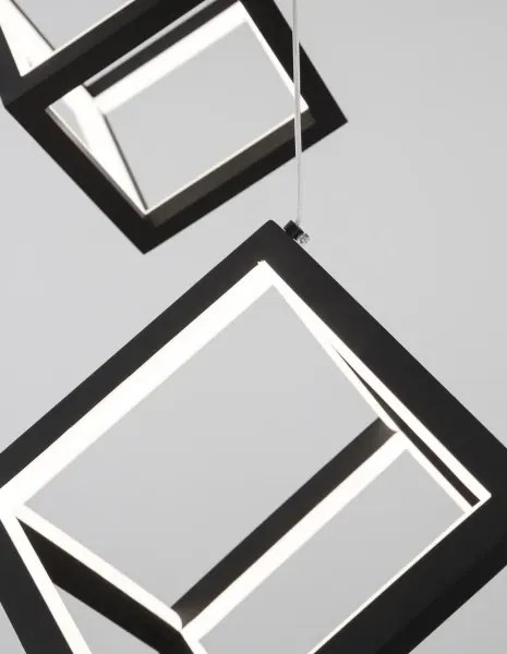 LED luster Gabbia 56 čierne