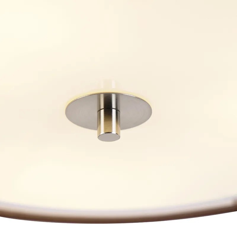 Inteligentné stropné svietidlo hnedé s bielym 50 cm 3-svetlá vrátane 3 Wifi A60 - Drum Duo