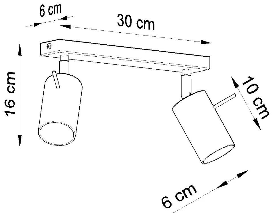 Bodové svietidlo Ring, 2x chrómové kovové tienidlo, (možnosť polohovania)