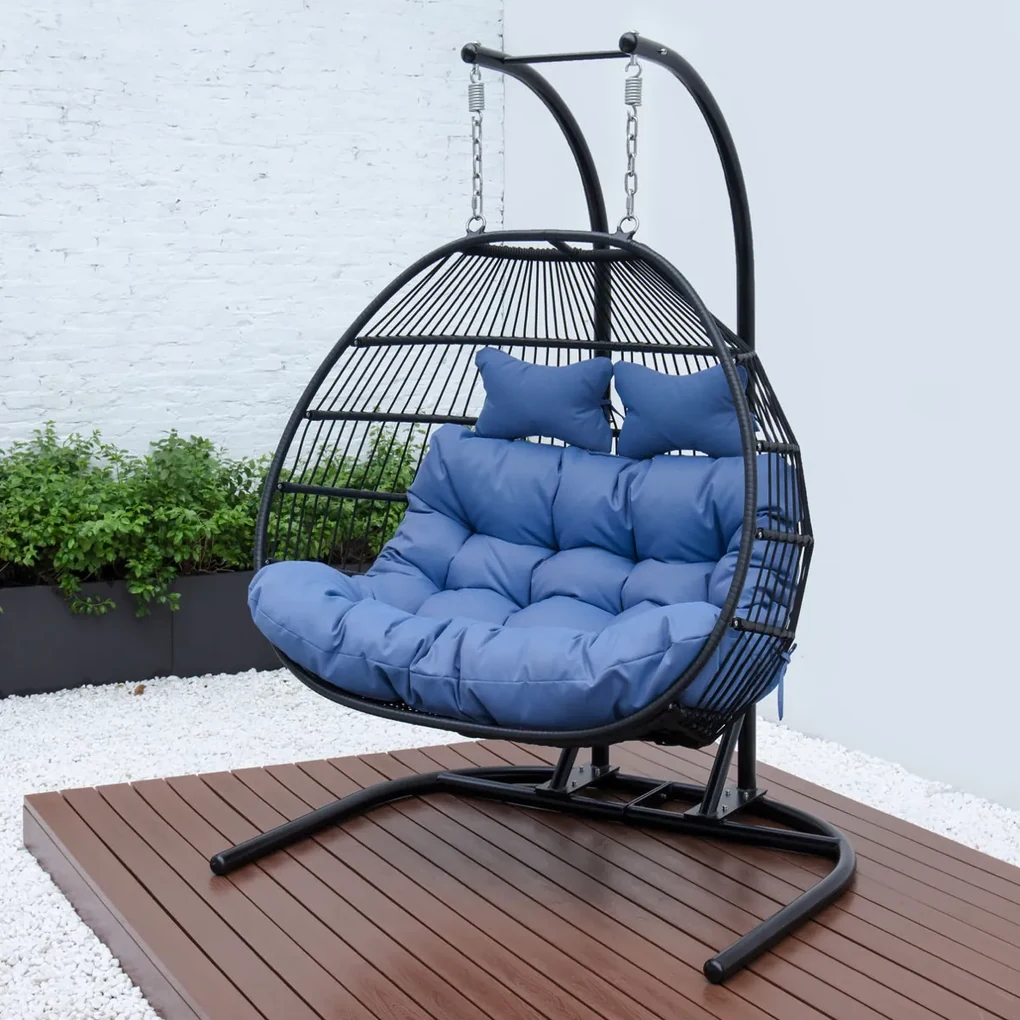 PROXIMA.store - Šnúrkové záhradné hojdacie kreslo GARDEN II FARBA: zelená