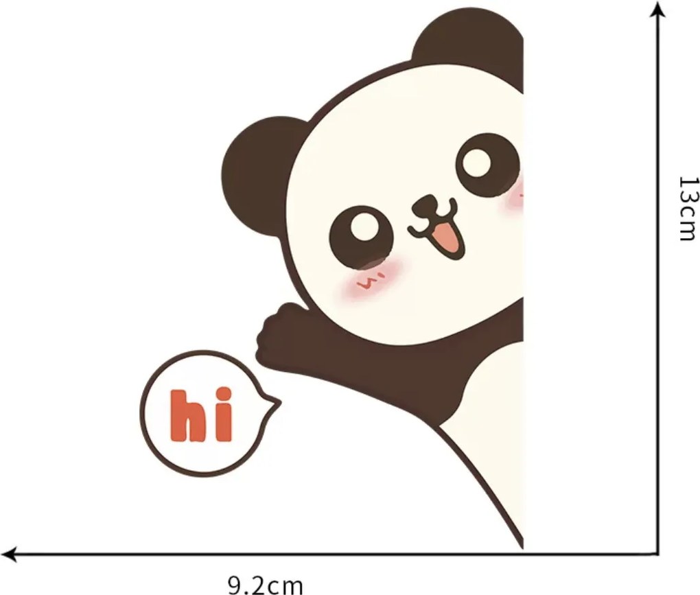 10x10cm Panda - nálepka nad vypínač