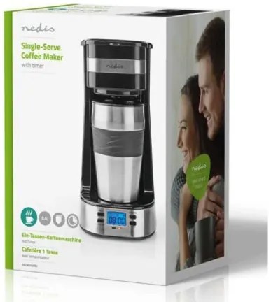 Nedis KACM310FBK osobný kávovar s termohrnčekom, 420 ml