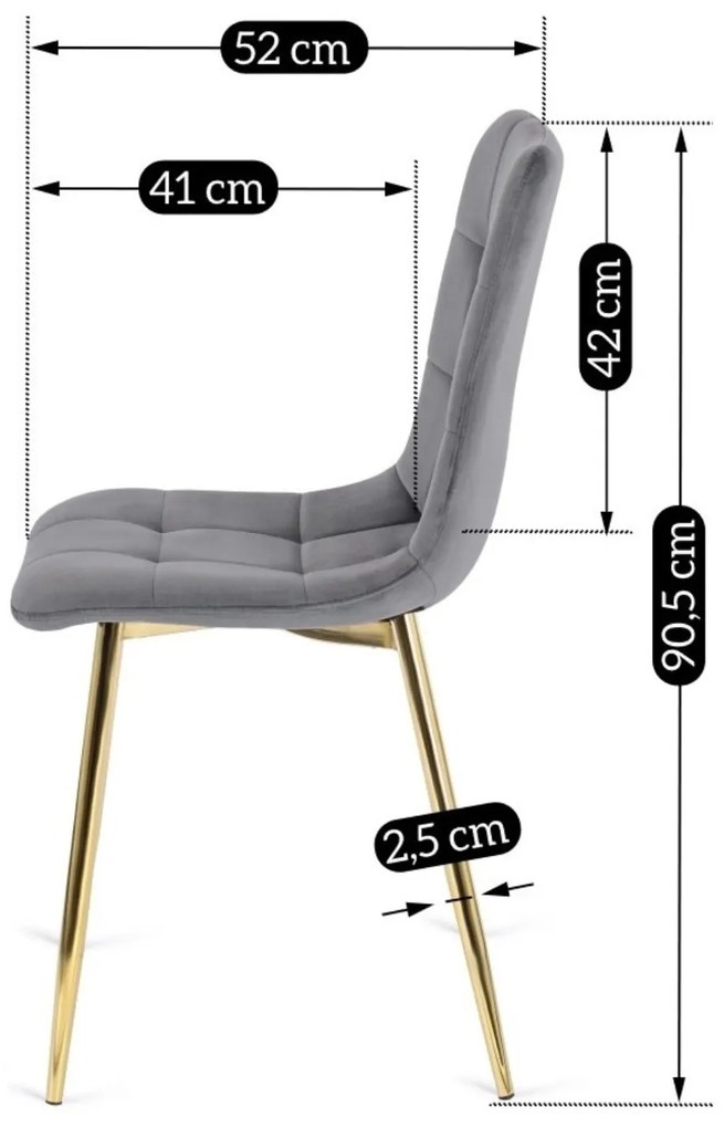 PROXIMA.store - Čalúnená jedálenska stolička YORK FARBA: modrá