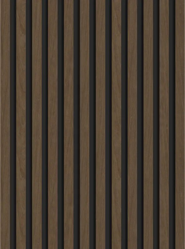 Mexen Lam-B, akustické stenové lamely 275 × 30 cm, HDF doska 4 mm, technická dyha, orech espresso, S100-275307-3015-019