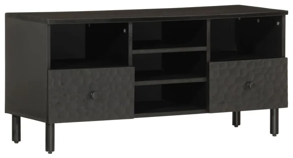 TV skrinka, čierna 100x33x46 cm, mangový masív 356837