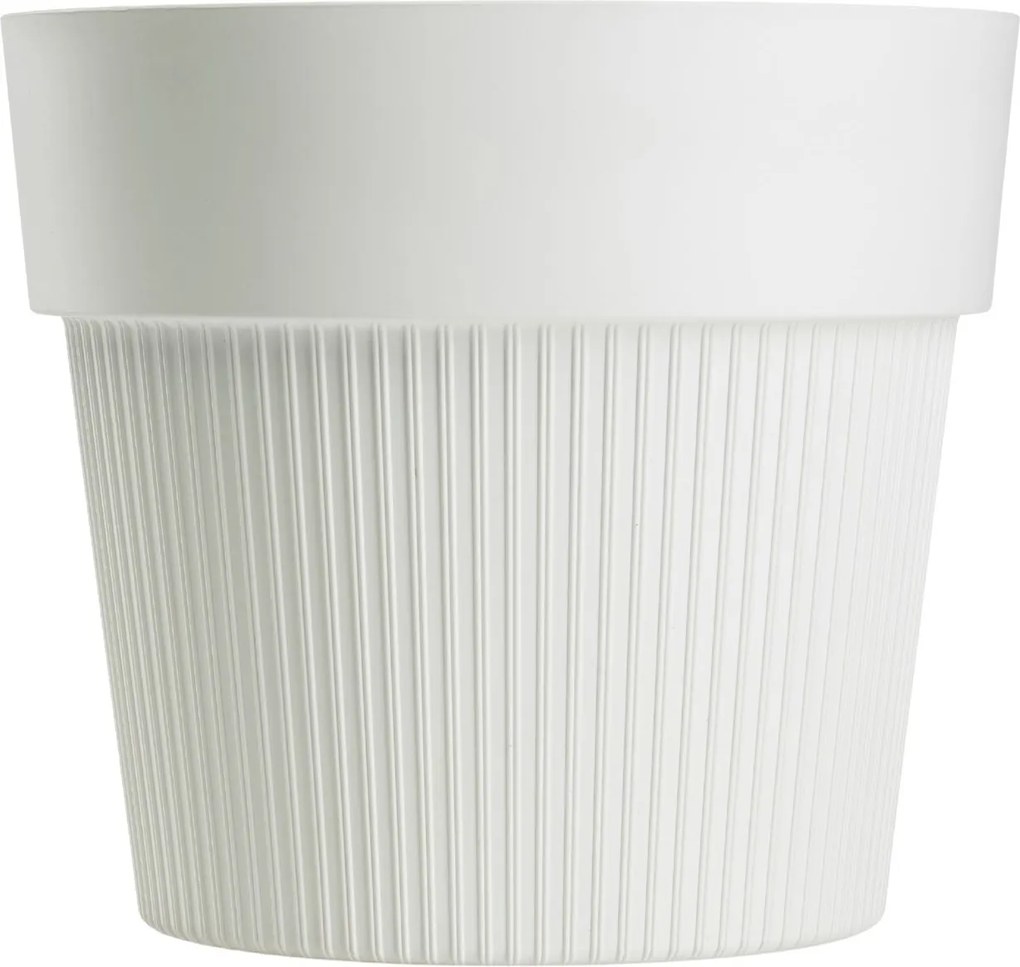 PLASTOVÝ KVETINÁČ SILVA LINE 20X17,5 CM KRÉMOVÁ