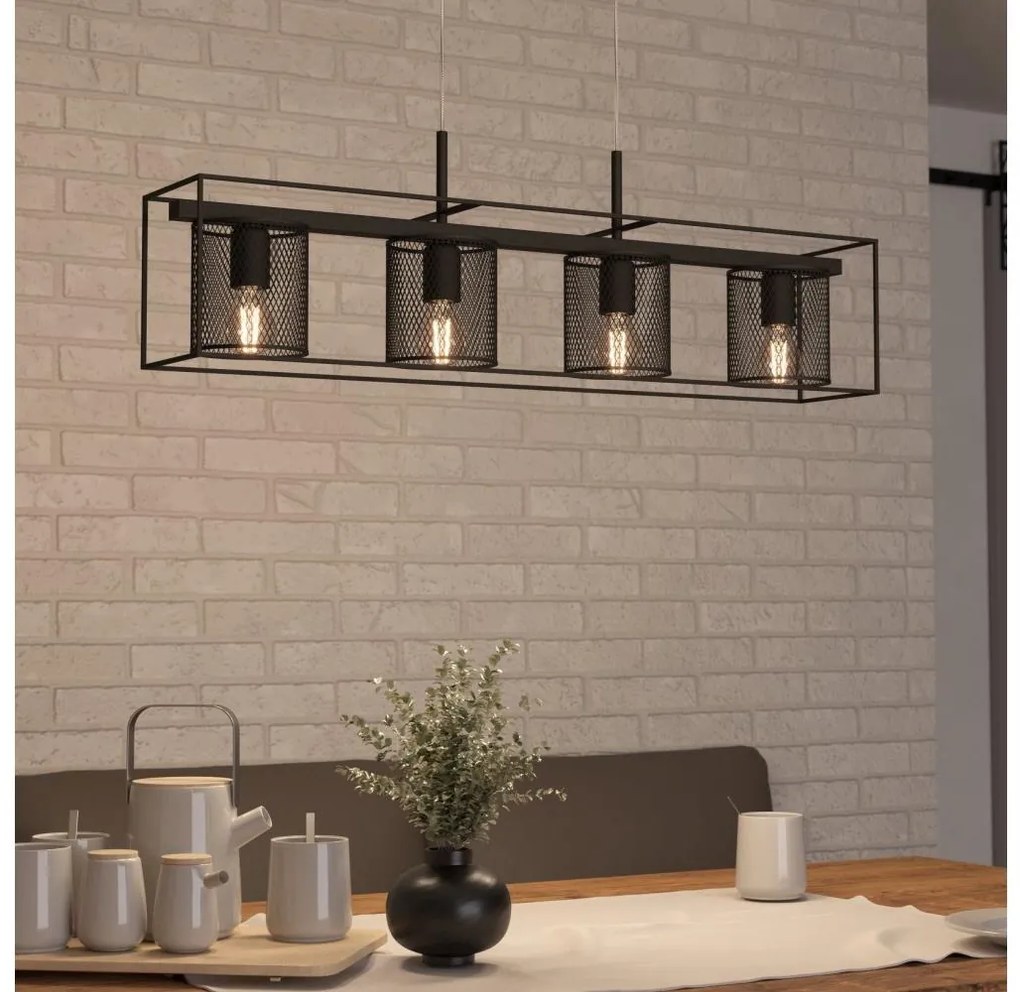 Eglo 43773 - Luster na lanku CATTERICK 4xE27/40W/230V