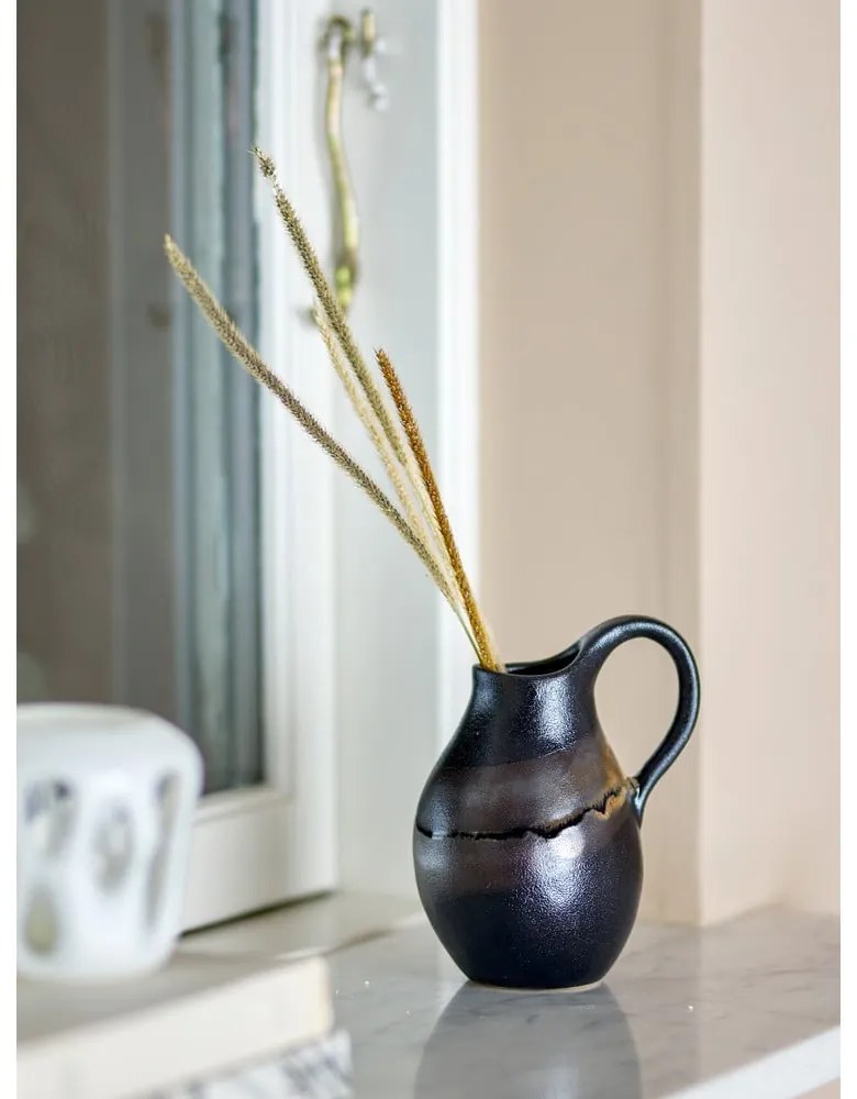 Tmavosivá váza z kameniny (výška 15 cm) Alvena – Bloomingville