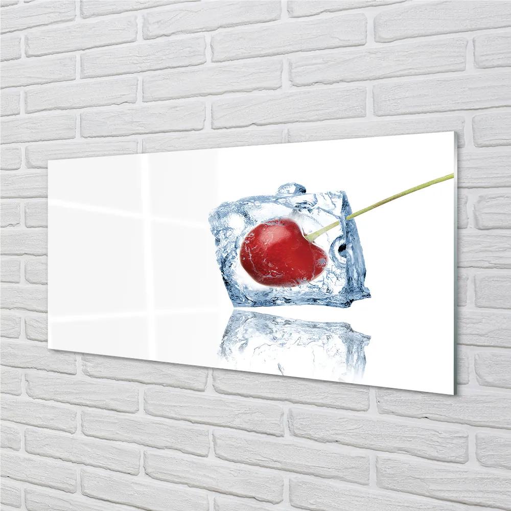 Sklenený obklad do kuchyne Kocka ľadu cherry 120x60 cm