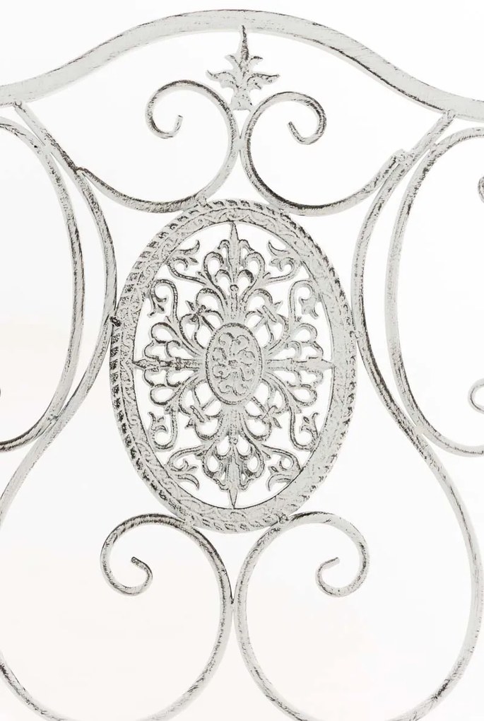 Kovová skladacia stolička Sibell - Biela antik