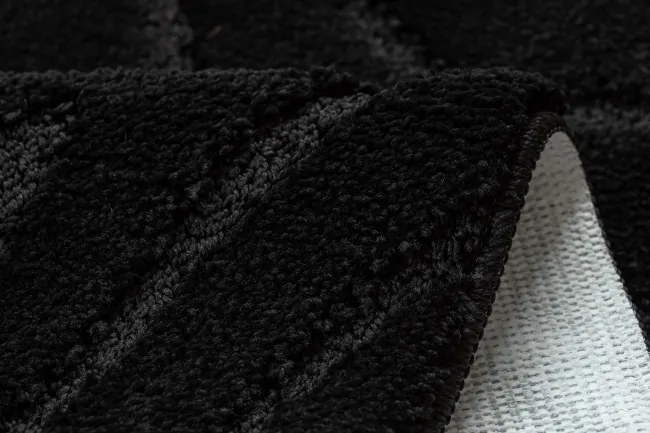 Sada kúpeľňových koberčekov SUPREME WAVES vlny, čierna