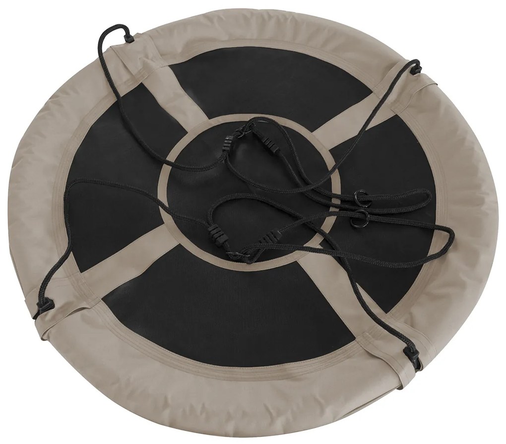 Detská hojdačka Nest 95 cm - čierna / béžová