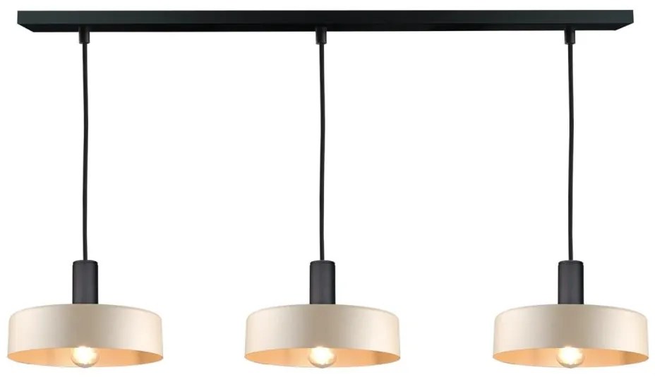Keter Lighting Luster na lanku LATTE 3xE27/60W/230V béžová/čierna KE0116