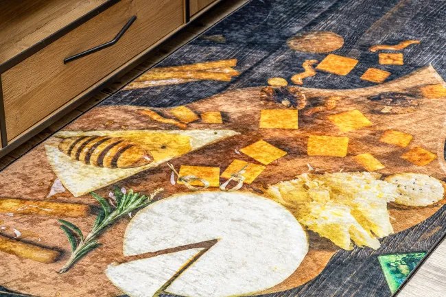 Protišmykový koberec / behúň ANDRE 9009 hnedý / žltý