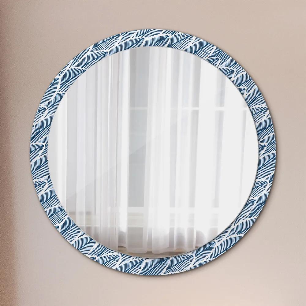 Okrúhle ozdobné zrkadlo Listy fi 100 cm