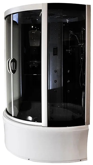 M-SPA - Kabino SPA vaňa s hydromasážou pre 2 osoby čierna 150 x 150 x 220 cm