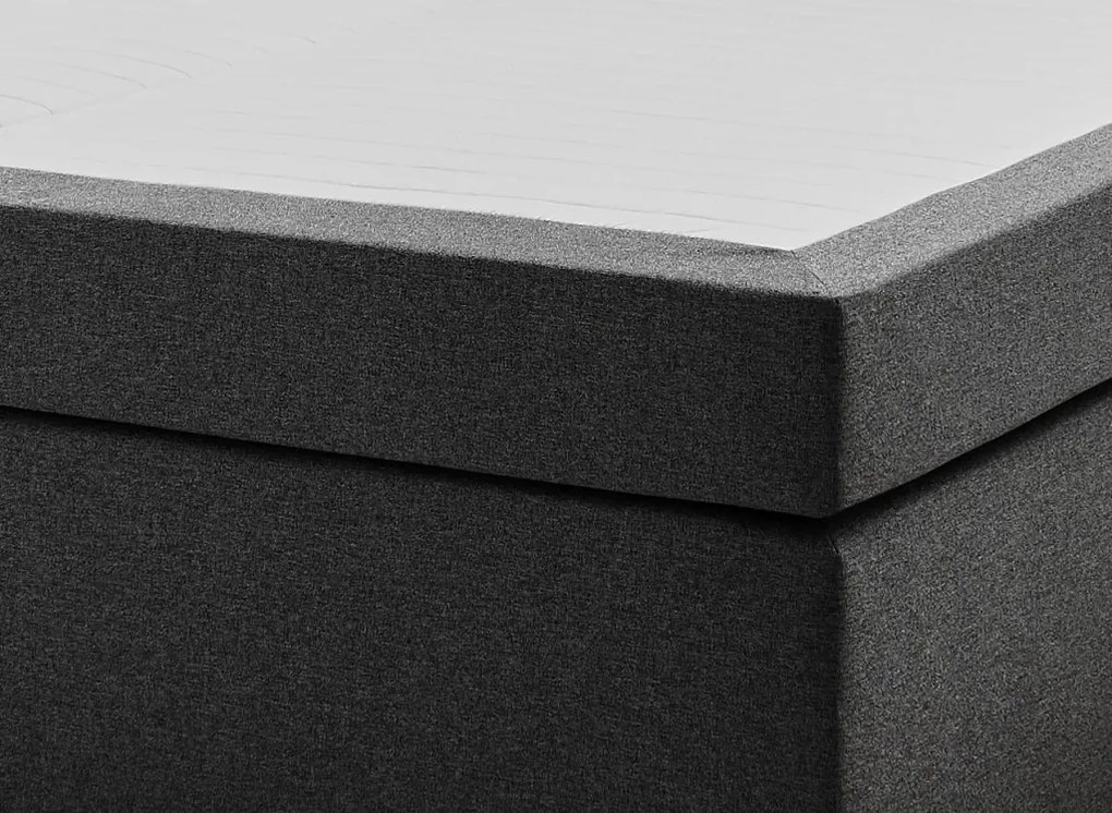 Posteľ boxspring Aston 160x200 cm, antracitovo šedá látka