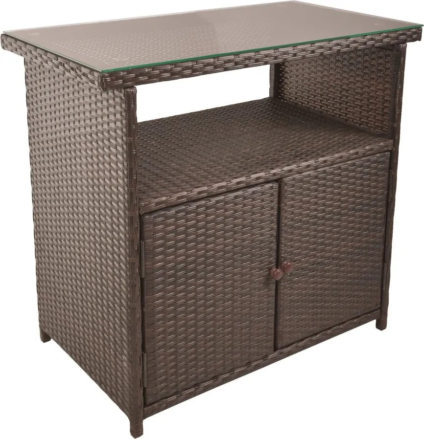 Záhradný odkladací stolík z umelého ratanu 90x50 cm Padua – Garden Pleasure