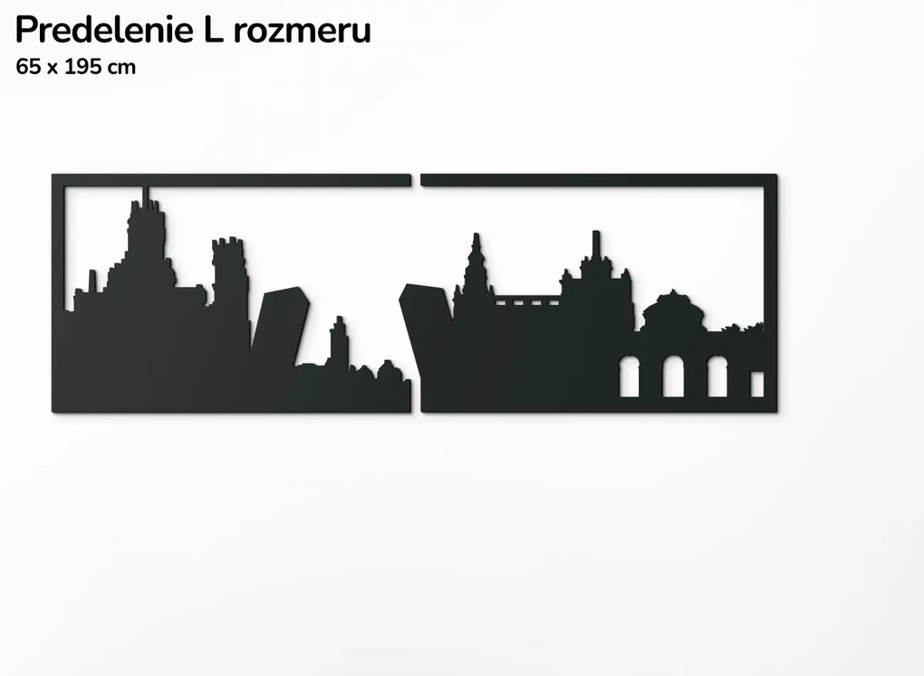 drevko Obraz Madrid panoráma Rozmer obrazu: 29,5 x 89 cm, Farba dekorácie: Čierna