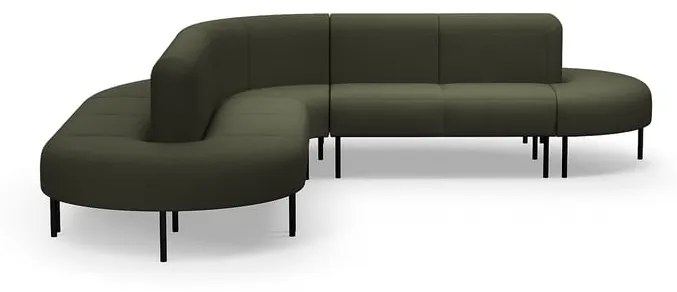 Pohovka VARIETY, 360° sedenie do L, látka Blues CSII, olivová