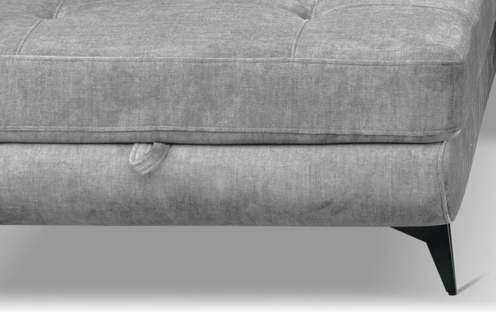 Rohová sedacia súprava Sergio, svetlo šedá látka, ľavý roh