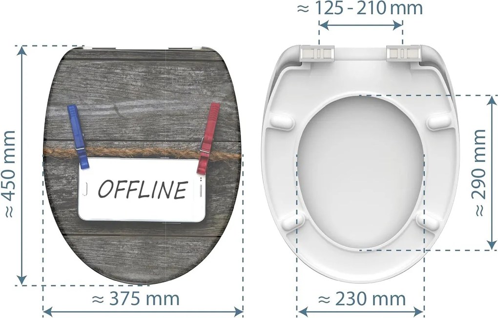 Eisl Sanitär WC sedadlo Duroplast Soft Close Offline 82157