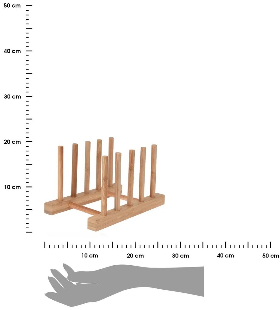 Stojan na taniere 20 cm hnedý
