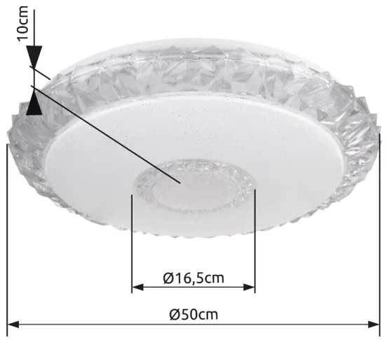 Globo 48413-40SH - LED stmievateľné stropné svietidlo EDDIE 40W/230V pr. 50 cm T