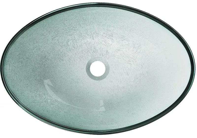 Mexen Sonia, sklenené umývadlo na dosku 54 x 37 x 17 cm, strieborná, 24145411