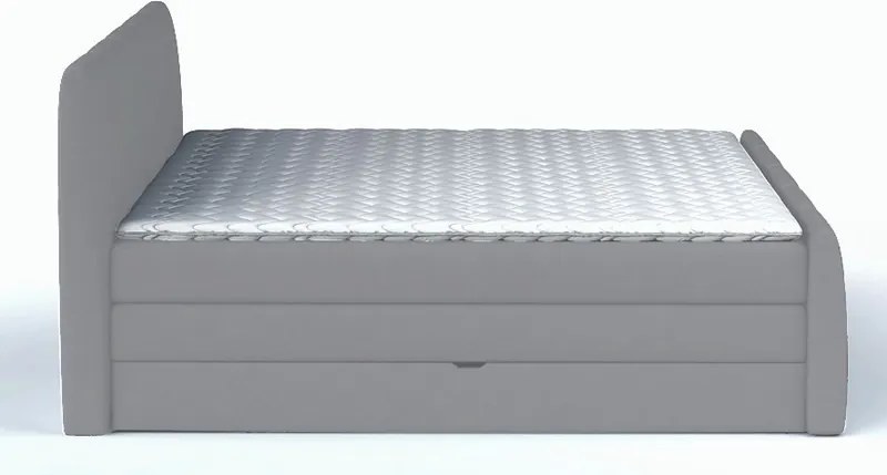 Posteľ boxspring Fresco 180x200 cm, svetlo šedá látka