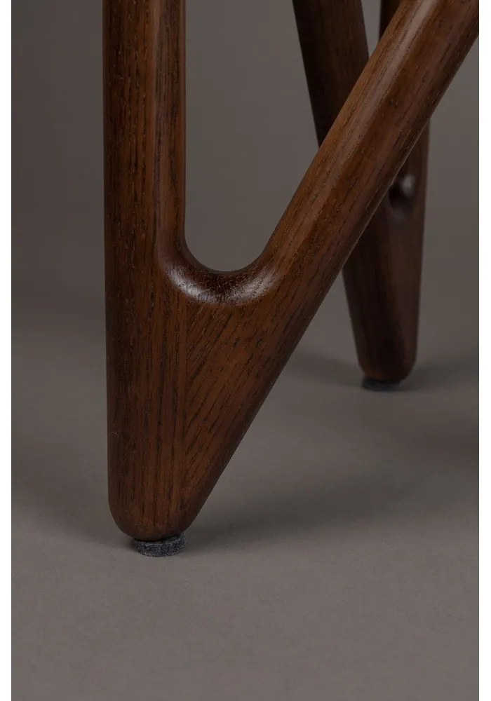 Okrúhly odkladací stolík so sklenenou doskou ø 40 cm Naia – Dutchbone