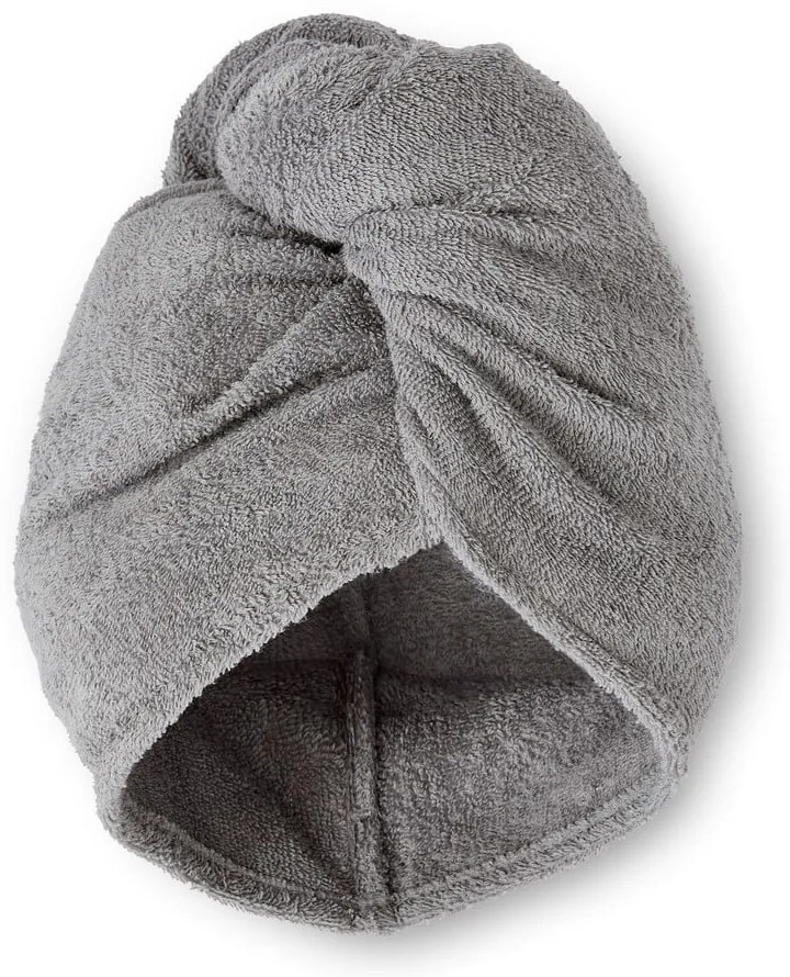Sivé rýchloschnúce bavlnené uteráky na vlasy v súprave 2 ks 20x13 cm Quick Dry – Catherine Lansfield
