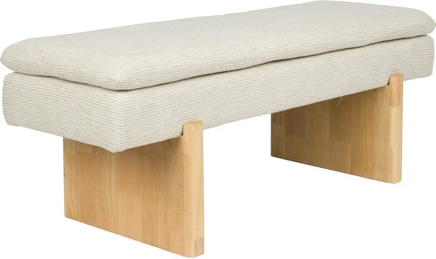 Krémová polstrovaná lavica Jappo – White Label