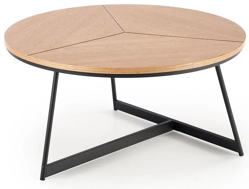 Konferenčný stolík Karida prírodné/čierna 80