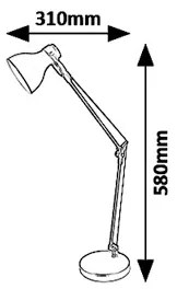 Rabalux 6408 - Stolná lampa CARTER 1xE14/11W/230V